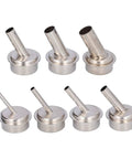 7 Pcs Oblique Nozzle Kit For Hot Air Rework 22mm Diameter Fits 861 Soldering Desoldering Station, aluminum alloy nozzles display
