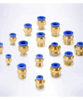 Get Your Hands On These Awesome Air Joint Connectors Hose Tube Pneumatic Fittings Push Lock Kit For Serious Garage Builds And Fast Job Completions brass push-in air fittings set with blue collars