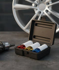 Heavy Duty Impact Socket Set With Protective Coating To Prevent Scratches On Alloy Rims During Wheel Maintenance. This 5-Piece Lug Nut Sockets Kit Fits Impact Wrenches For Fast Tire Changes And Saves Your Rims From Metal Damage While Delivering Serious. 5-piece coated impact lug nut sockets in case for alloy wheel tire changes