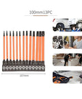 Must Have 3 Piece Torx Bit Set For T5 To T40 Impact Drivers With High Strength Alloy Steel And Shock Absorbing Torsion Design For Professional Jobs 100mm 13pc