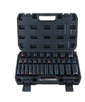Rock Solid 1/2 Inch Drive Impact Socket Set with 10 Thick Wall CrV Steel Sockets Plus Color Rings Heavy Duty Pneumatic Tools For Gritty Jobs And Fastener Wrenching Magic, open case view
