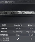 Premium Hybrid Golf Grips 13 Pack With Full Repair Kit For All Weather Performance, High Traction And Control Half Corded Grips