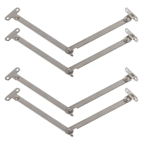 Stainless Steel Rustproof Support Hinges Set Of 5 For Doors Closets And Cabinets Built Tough With Included Rivets