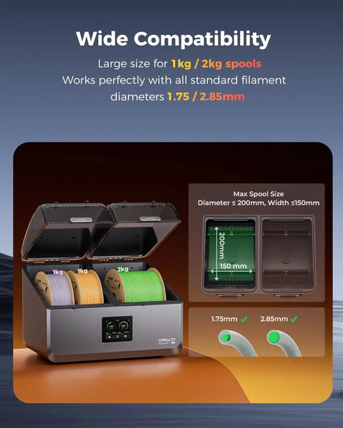 Top Tier 3D Printer Filament Dryer Box Keeps Your Spools Bone Dry And Print Ready For Crispy Clean Layers With Steady Heat Output And Snug Airtight Storage Build For Filament Rolls