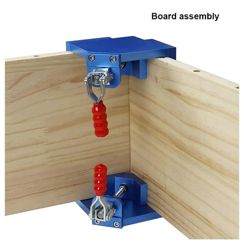 Pro Grade Right Angle Clamp For Woodworking With Precise Positioning Squares And 90 Degree Fixture Aluminum Alloy Shop Ready Anodized Surface Handles Plate Thickness 9 To 30 Mm Great For Precise Corner Joints Toggle Splicing And Assembly, board assembly