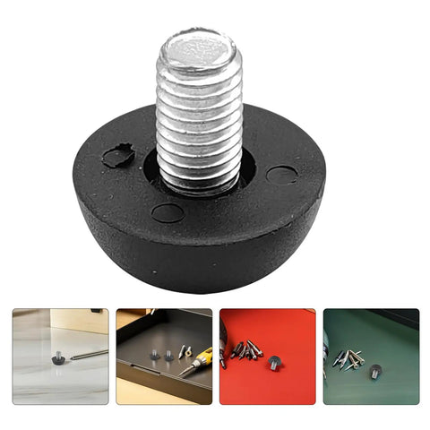 Adjustable M8 Furniture Leveling Feet Pads Set 10 Pack With Rubber And Iron Construction Non Slip Table Leg Sliders For Chairs And Sofas Easy Peasy Height Adjust Space Saving Durable Quiet Reliable Support close-up