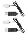 Two 7.2V NiMH NiCd Battery Charger Cables with Standard Tamiya Plug for RC Cars, USB Powered Plug and Play