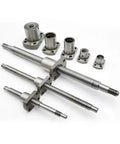 100mm CNC Ballscrew Set With End Machined Ballnut And EK EF08 Nut Housing Smooth Low Backlash Linear Motion For Precise Milling And Dope DIY CNC Projects Includes Steel Build And Support Coupler Ready To Install displayed in parts