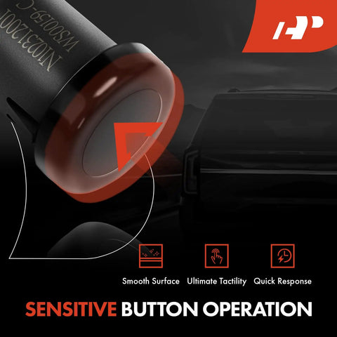 Close-up of rear hatch button for liftgate window release switch replacement drop in fit for GM SUVs 2007 to 2014