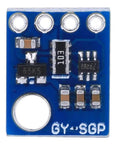 Front view of GY-SGP30 Air Quality Sensor Module With I2C Interface for IoT and Smart Home, eCO2 detector on blue PCB