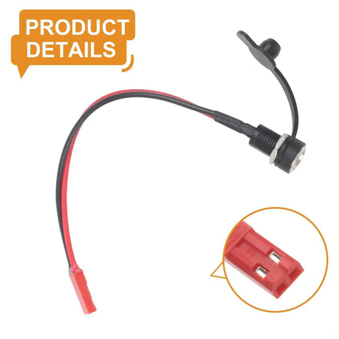 Electric Scooter Charging Port For KuKirin G3 G4 DC 5.5x2.1mm Connector Socket High Purity Copper Core Replacement Part In Red And Black