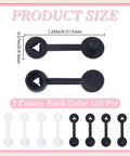 Secure Your Gear Hella Smooth With 300 Black White Tag Fasteners Plastic Flat Round Security Ties, 0.37x1.24in size.