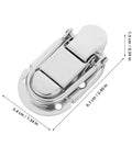 Awesome 5 Pc Metal Toggle Hasp Set With Duckbilled Buckle Clasp Latch, silver latch with dimensions 6.1 cm x 3.4 cm.