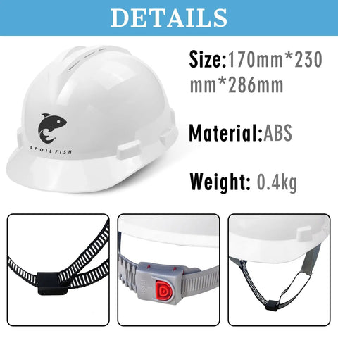 Customizable Safety Hard Hat With Personalized Logo For Construction And Work, Blue Protective Helmet With Four Sides Of Branding