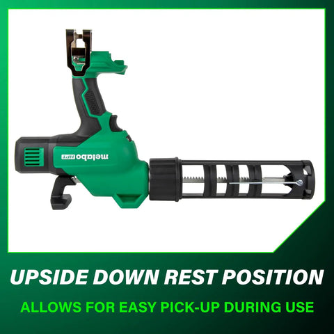 Side view of 18V MultiVolt Cordless Caulking Gun With AntiDrip Function And Variable Speed Lightweight Tool Only No Battery