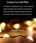 Close-up of Battery Operated Fairy Lights 20 LED On A 3.3ft Copper Wire Twinkle String highlighting LED spacing.