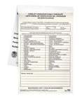 Heavy Duty Forklift Operator Daily Checklist And 27 Point Safety Inspection Log for Electric or Gas Powered Warehouse Rigs.