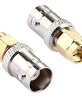 2 Pack SMA Male To BNC Female RF Coaxial Adapters For Antennas And Wireless LAN Devices 50 Ohm Impedance Copper Connectors