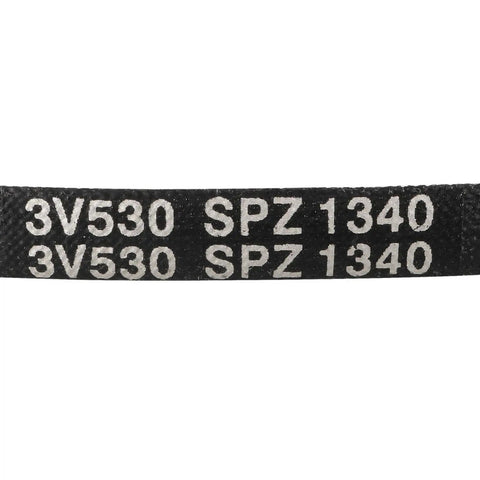 SPZ1340 Industrial Drive V Belt Rugged Rubber Transmission Power Band For Heavy Machinery 1340mm Pitch Length labels on a black belt.