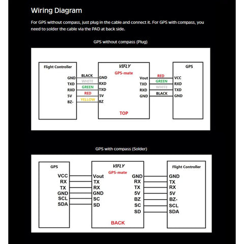 Wiring diagram for Drone GPS Power Hub That Prevents Overheating With Built In Lost Drone Alarm Buzzer Keeps GPS On All Mission Plug And Play Power Source.