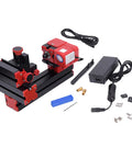 6 In 1 Mini Motorized Lathe For Diy Woodworking At Home Or School - Compact lathe kit components including motor and tools.