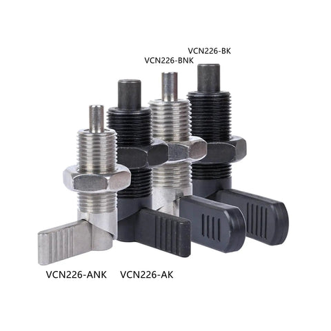 Top Grade Telescopic Spring Indexing Pin With L Handle Self Locking Knob Plunger Crafted From Heavy Duty Stainless Steel - VCN226 models.