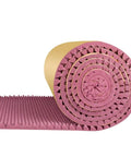 No Hassle Top Shelf High Density Acoustic Foam Panels Self Adhesive Soundproofing Pads Flame Retardant Noise Blocking Polyurethane Wall Sheets Quick Setup Purple Roll For Home in rolled and flat view.
