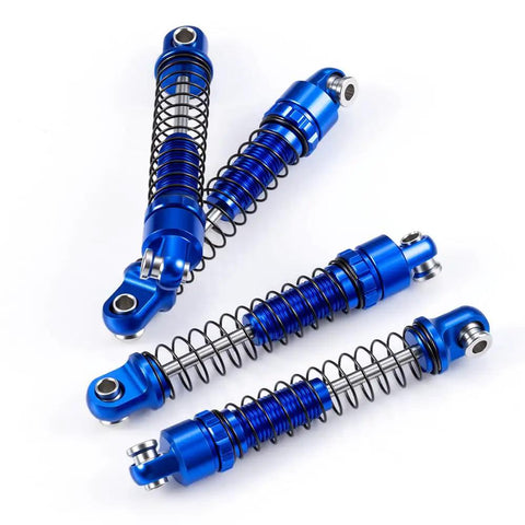 28mm RC Oil Shocks 4Pc Aluminum Shock Absorbers For 1/30 Axial SCX30 Wrangler Bronco RC Crawler Upgrades with blue bodies