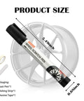 Professional Rim Paint Pen For Cars, Auto Touch Up Kit For Quick Scratch Repair, pen next to wheel diagram and accessories