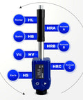 Leeb Hardness Tester Pen Type Portable Metal Hardness Tester 7 In 1 HL HV HB HRC HRB HRA HS With Durable ABS Housing And Tungsten Carbide Tip Easy One Hand Operation For Metal Parts, front view