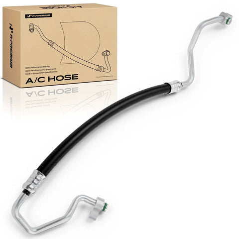 Premium AC Discharge Line Hose Assembly For Honda CRV EXLX And LX Variants 2007 To 2011 2 4 Liter L with black rubber and metal fittings.