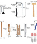 Badass Jeweler Toolkit Featuring Tough Saw Frame With 144 Cutting Blades Sturdy Bench Pin Clamp Ring Sizer Mandrel Needle Files Wire Snips And Steel Hammer For Serious DIY Jewelry Crafting Gear, detailed tool layout.