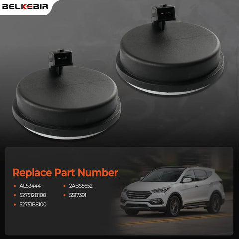 Two Pack Rear ABS Wheel Speed Sensors Left And Right Side with connectors for Hyundai Santa Fe and Kia Sorento.