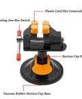 Front view of Universal Mini Drill Press Vise With Suction Cup Base 360 Degree Rotation and Quick Tighten Lightweight Aluminum Alloy