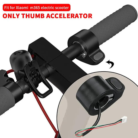 Thumb Throttle For Electric Scooter High Sensitivity Accelerator Replacement Part Easy Install And Smooth Responsive Control For Rapid Start Up And Precise Speed Adjustment Fits M365 Style E Scooters Black