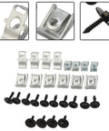 28 Piece Housing Fixation Clip Set For Sub Plate Mounting, Durable Auto Clips For Secure Engine Housing Fastening And Quick Install Replacement Kit For Automotive Use, metal clips and screws