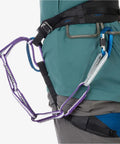 Slick Personal Anchor System For Gnarly Ascents Featuring Legit 11 mm Monster Webbing tight control connected to a harness.