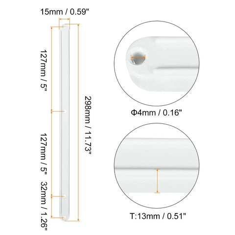 White Plastic Drawer Slides With Mounting Screws Side Mounted Furniture Runners For Cabinet Wardrobe Dresser Slick Glide No Sweat Install Standard Size Wood Box Fix dimensions and details