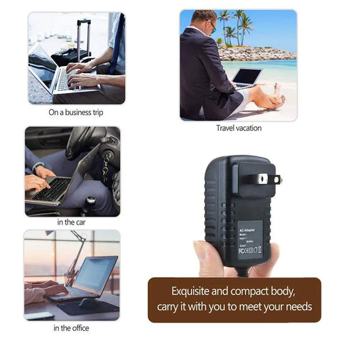 Charger Replacement For EXTECH FLIR I3 I5 I7 Thermal Imaging Camera, shown in various travel and work scenarios, with compact design