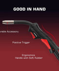 Top Notch ARCCAPTAIN MB15 15AK MIG Welding Gun Torch Stinger With 10 Ft Cable For Serious Pros Needing Superior Conductivity And Long Life Copper Wiring For Heavy Duty Shop Jobs Today handle with positive trigger and ergonomics