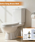 Premium Heavy Duty Toilet Wax Ring Replacement Kit Fits 3 Inch Or 4 Inch Pipes for secure installation with extra-long brass bolt.