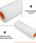 Professional Grade Portable Paint Roller And Sponge Brush Head For Tight Wall Trims Cabinet Corners With Solid Grip, white sponge roller.