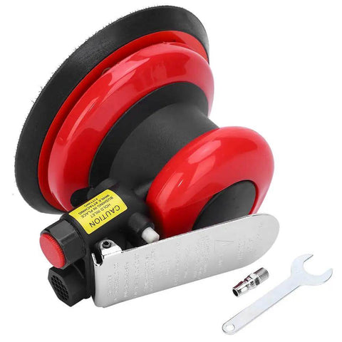 Five Inch Pneumatic Polisher With 10000 RPM No Load Speed Beast Air Powered Polishing Machine shown with accessories