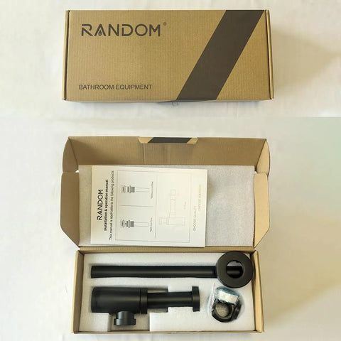 Contemporary Round Bottle P Trap Kit For Basin Sink One And A Quarter Inch Matte Black Brass Finish Durable Waste Drain With Easy Install And North America Standard Fit boxed set with components and instructions visible.