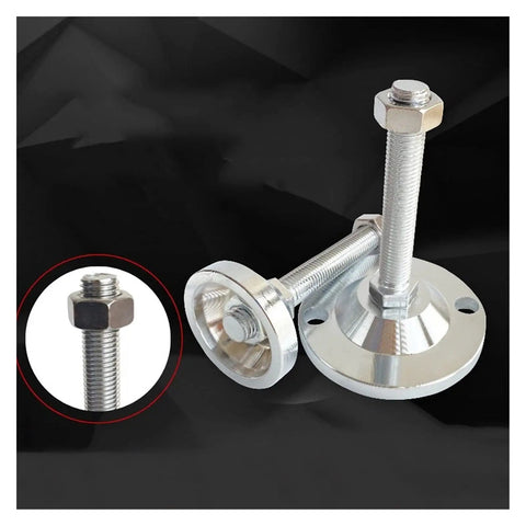 4 Pack Adjustable Furniture Feet For Machinery Leveling With Swivel Levelers Heavy Duty Carbon Steel Anti Corrosion Capable Of Load Up To 3 To 3.5 Tons Easy To Install And Adjust For Tables Chairs Shelves Workbenches And Industrial Equipment, threaded leveling foot