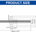 Diagram showing dimensions of 150mm Tr8x2 Lead Screw With Brass Nut Acme Thread 2mm Pitch 1 Start 2mm Lead 304 Stainless Steel Bar.