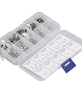 200 Piece E Clip Assortment Kit Stainless Steel External Retaining Rings in compartmented plastic case