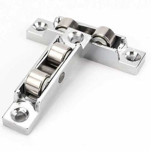 Dual Wheel Zinc Alloy Window Pulley And Sliding Door Replacement Rollers Engineered For Ultra Smooth Push Pull Operation close-up