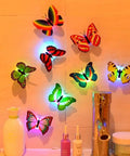 Dope LED Butterfly Decoration Lights Set Of 12 For Garden And Backyard Wall Decor Waterproof Adhesive Butterfly Stickers Luminous