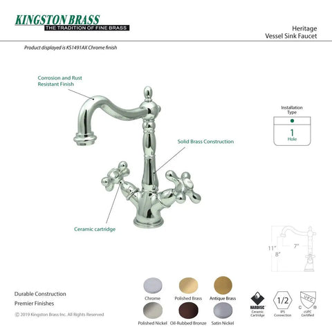Antique Brass Vessel Sink Faucet With Deck Mount 1 Or 3 Hole Installation Deck Plate Drip Free Ceramic Disc Cartridge